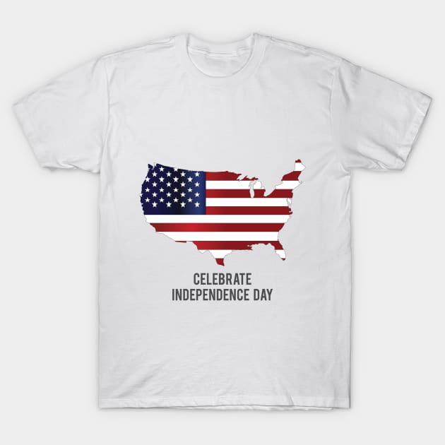 celebrate independence day T-Shirt by Moaaz Subh